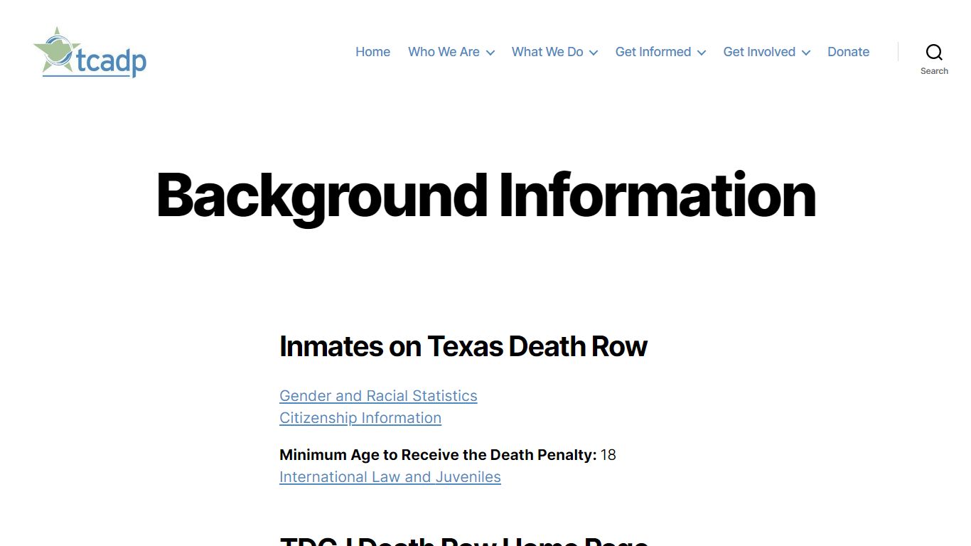Background Information – TCADP